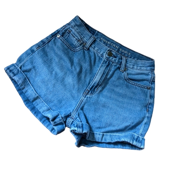 American Eagle| Set of 2 Women Mom Denim Shorts Jeans Jorts Blue-Gray |Size: 0 - Picture 3 of 16